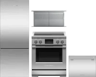 4 Piece Package Includes Refrigerator, Range, Hood And Dishwasher